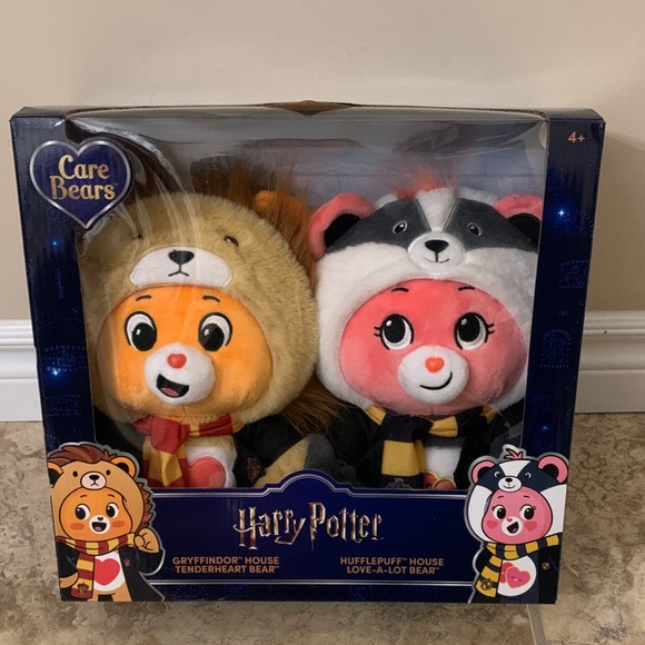 Care Bears Other - Care Bears Harry Potter Gryffindor and Hufflepuff Plush Pair 25 years NEW
